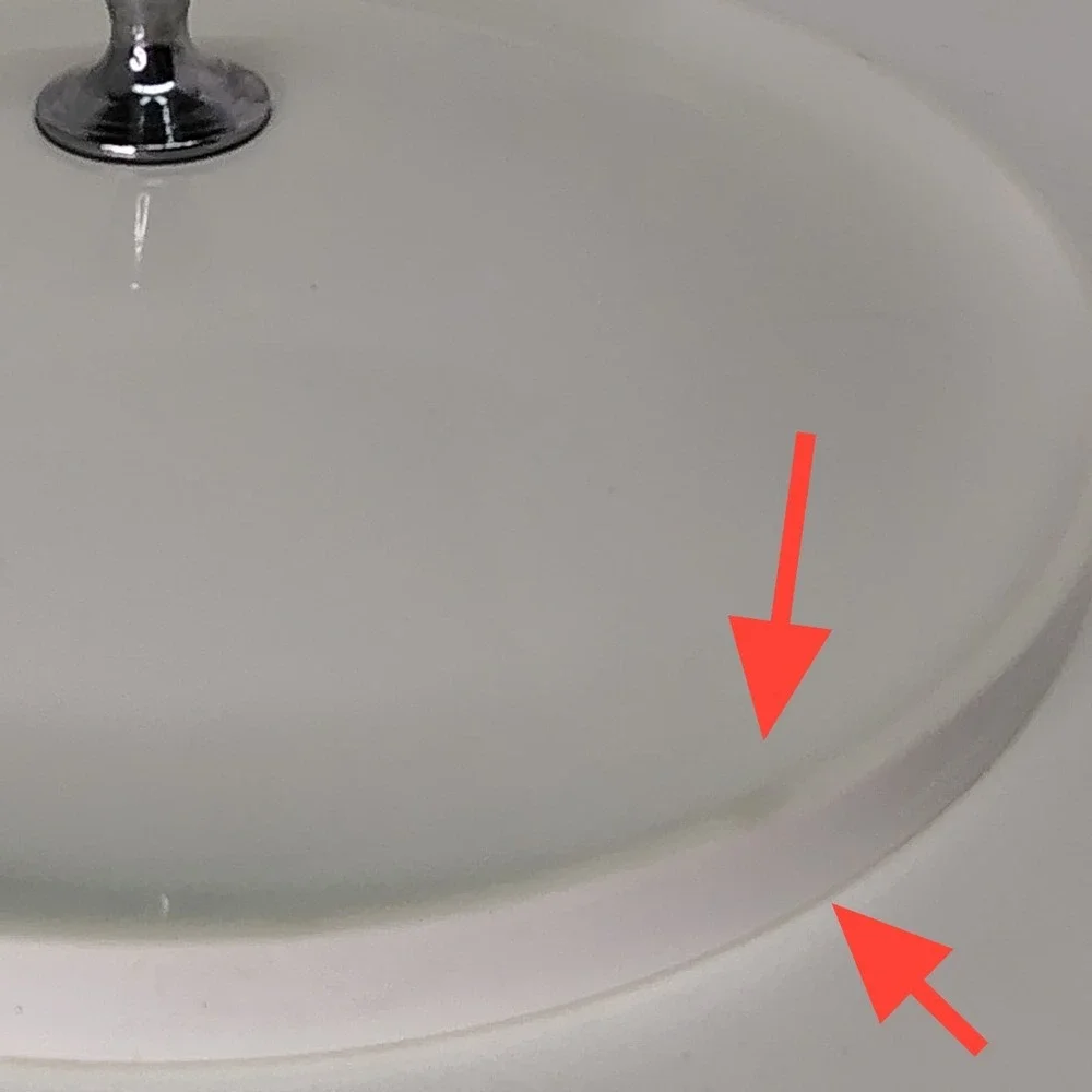 White Replacement Lid with Silver Knob MCM‎ Plastic 7 3/4